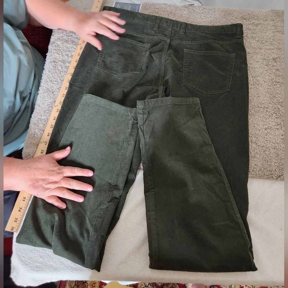 Goodthreads Mens Slim Green Olive Corduroy Pants